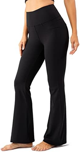 Дамски панталони за йога Lavento Bootcut - Разкроена Гамаши, с висока талия и джобове за жени