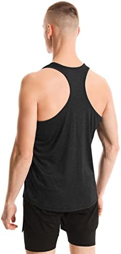 AMVELOP/Мъжки Тениски за суха засаждане на мускулите, Тениски За тренировки с Y-Образно деколте на гърба, Тениски за