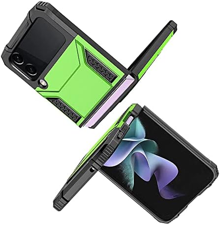 Калъф HNHYGETE за Samsung Z flip 4, Z калъф flip 4, Завъртане поставка военни клас на 360 ° (сверхпрочный), Противоударные Защитни Сгъваеми калъфи за мобилни телефони Samsung Galaxy Z flip 4 (з