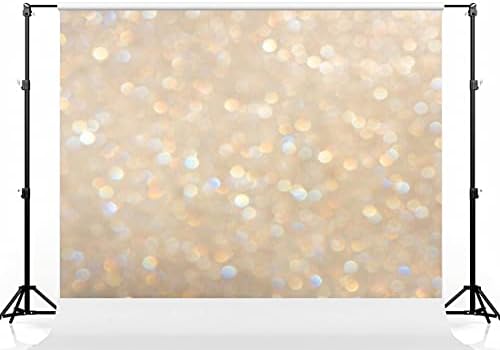 Кейт 8 × 8 фута Цветен Фон за Снимки в стил Боке цвят Шампанско, Искрящ Блясък, Точков Блясък за партита, за Фон за Снимки, Подпори за фото студио