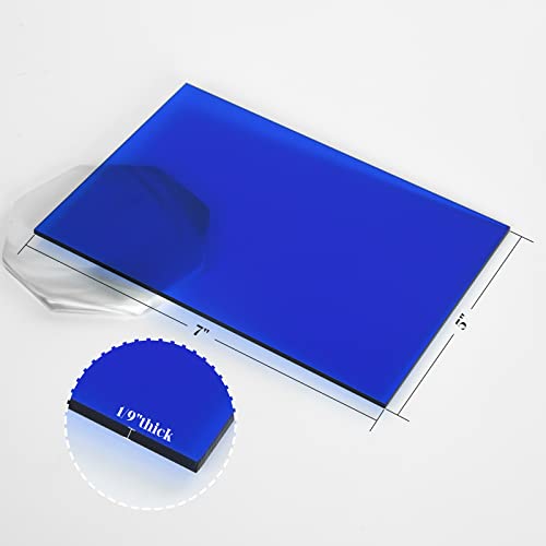 5 Опаковки на Акрилни листове Сини Полупрозрачни цветове, Прозрачни Листове, Лесни са за артистични проекти Направи си