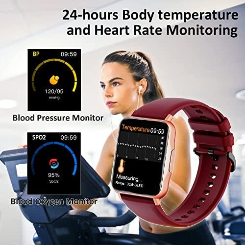 Смарт часовници Hongmed 1,69 (43 мм) сензор за температура, кръвното налягане и кислород за телефони, които са съвместими
