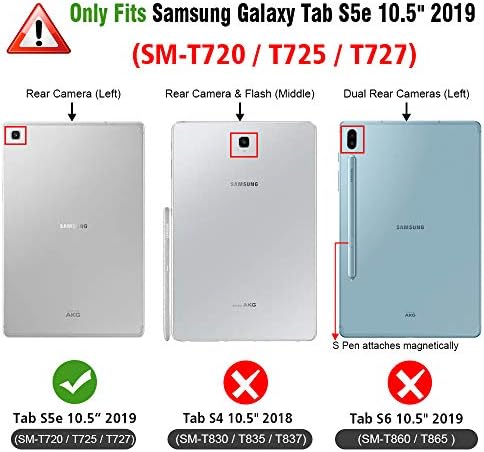 Калъф-панел за Samsung Galaxy Tab S5e 10.5 2019, модел SM-T720/T725/T727, Многоугольная Поставка за гледане с джобна