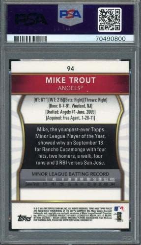 Майк Пъстърва 2011 Оглавява най-Добрата Бейзболна картичка начинаещ RC 94 С оценка на PSA 9 - Бейзболни картички начинаещ