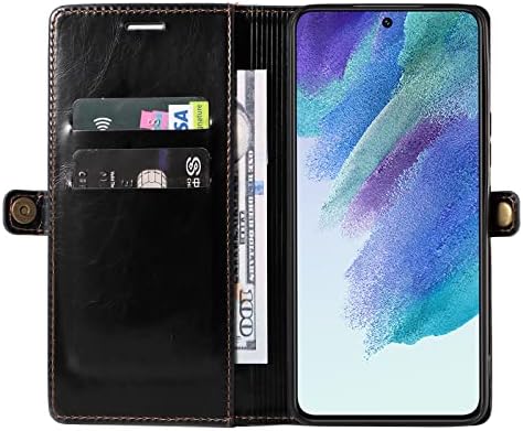 Чанта-портфейл YAGELANG за Samsung Galaxy S22 Ultra, Флип калъф от изкуствена кожа Премиум-клас с държач за карти, Магнитна поставка-Фолиантом, устойчив на удари Калъф за телефон о
