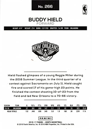 -17 Баскетболни обръчи Панини NBA #266 Карта начинаещ Бъди Хилда