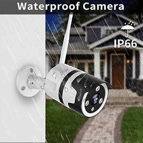 Градинска камера за сигурност NETVUE - Безжична Градинска камера 1080P, водоустойчив IP66, FHD за Нощно виждане, детекция