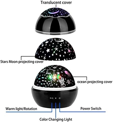 SDFGH Детски лека нощ Проектор Звездното Небе Star Master Въртящи лека нощ Коледен Лампа USB Проекция на Децата Спят, Led (Цвят: OneColor)