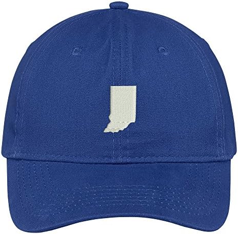 Моден Магазин за дрехи Карта на щата Индиана С Бродерия нисък профил бейзболна шапка от Мек Памук С Пискюл
