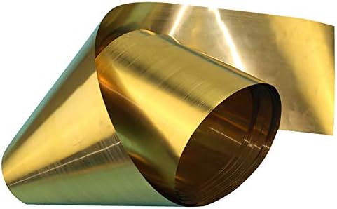 GOONSDS H62 Месинг Метална Ролка от тонколистовой фолиа, Материали за обработка на метал 300 мм/11.8 инча x 1000 mm/39,9 инча, дебелина: 0,5 мм