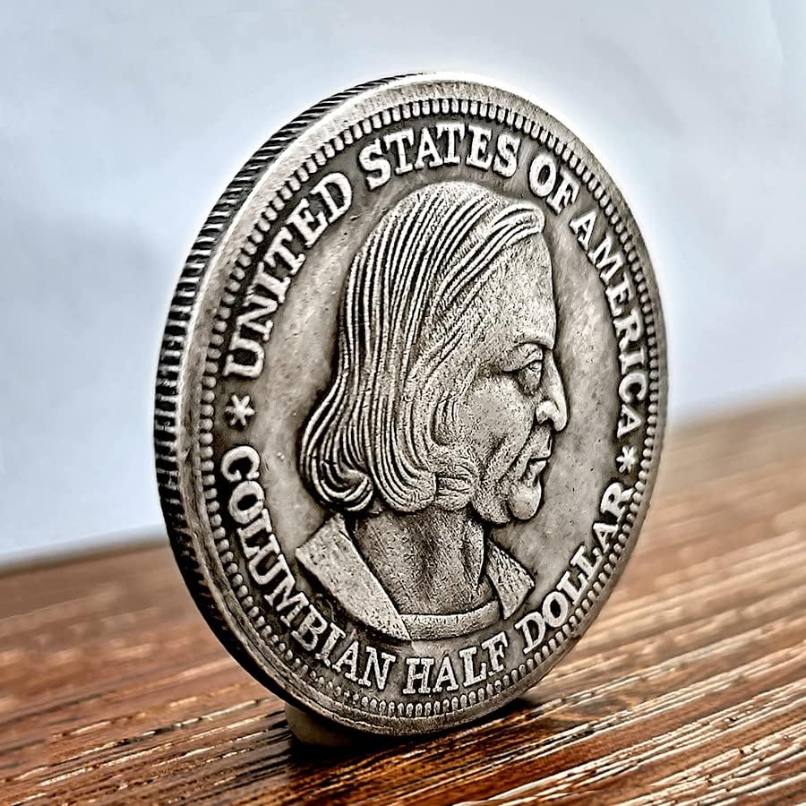 1892 Американската Чикаго изложба на Възпоменателна Сребърна Монета от 50 цента в Полдоллара Чуждестранна Антични Монети
