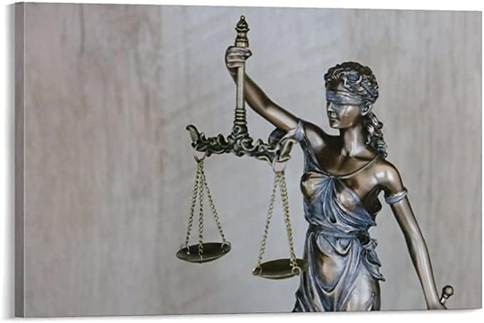 Адвокат Офис Декор Плакат, Подарък за Адвокат, Съдия Стенно Изкуство Закон Правосъдието Художествен Плакат Стенни Художествена