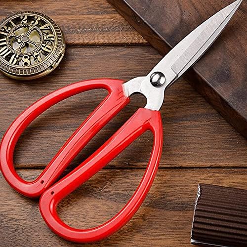 ножици за бродерия Ножици за бродиране от неръждаема стомана с мека дръжка, идеални за домашна употреба и офиси -червен-ножици