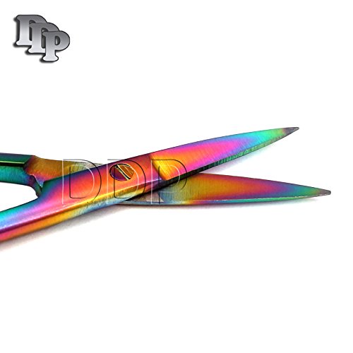 DDP Комплект от 5 Цветни Титанови ножица Rainbow Kelly 6,25 Директни от Неръждаема Стомана
