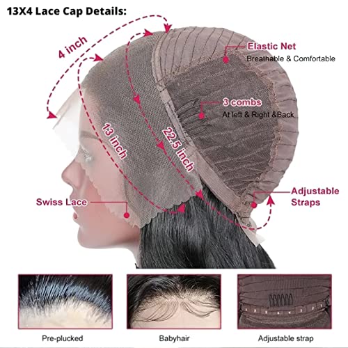 Porfirio Hair Линията на Растеж на Косата на Бебето, Предварително Выщипанные Къдрава Перуки С Прави Коси 13x4, Дантелени