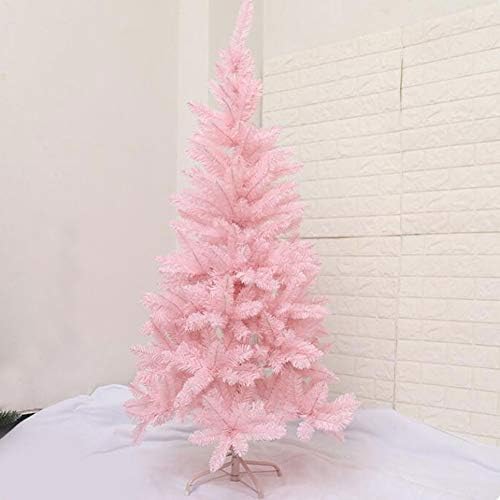 ZPEE Розова Коледно дърво с Метална стойка, Изкуствен Материал ПВЦ Гола коледна Елха Лесно се Монтира Коледна украса