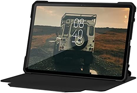 URBAN ARMOR GEAR UAG Предназначен за Samsung Galaxy Tab S7 Plus, калъф 12,4 инча, Metropolis Folio Slim, Сверхпрочный, с множество ъгли, Здрав Защитен калъф, тестван на спад във военни условия, черен
