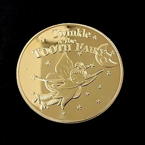 1БР Възпоменателна Монета Златна Монета Карикатура Феята на зъбките Детска цифрово шифрирана Валута 2021 Ограничена Серия