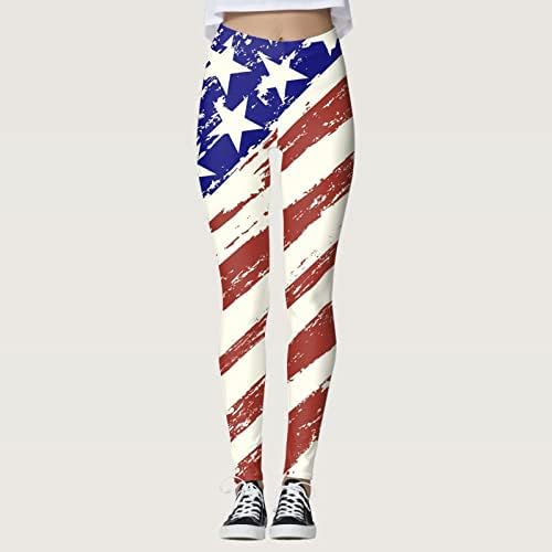 Masbird Гамаши за Жени, Дамски Гамаши 4 юли, Американското Знаме, Стегнати Звезди, Спортни Панталони За Йога С Висока