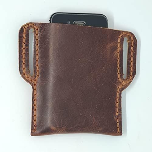Чанта-кобур от естествена кожа за Oppo Reno4 Pro 5G, Калъф за вашия телефон ръчна изработка от естествена кожа, Изработен по поръчка Кожен Калъф-чанта за носене със странич