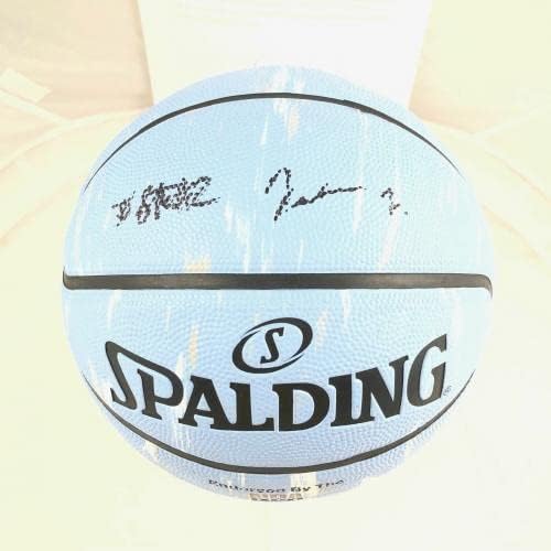 Ди Джей Стюарт и Джален Джонсън подписа Баскетболен PSA/DNA Duke, Blue Devils Autogr - Баскетболни топки колеж с автограф