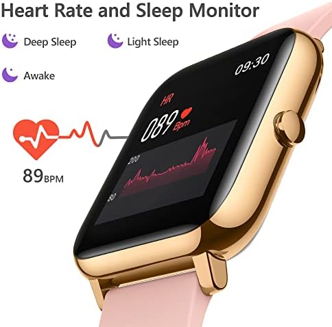 Смарт часовници KALINCO, Фитнес следи с пульсометром, Измерване на кръвно налягане, Проследяване на съдържанието на кислород