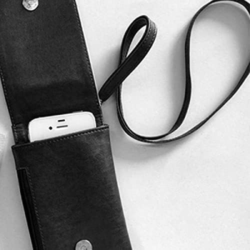 Култура Ин-ян Цвете Телефон в Чантата си Портфейл Окачен Мобилен Калъф Черен Джоба