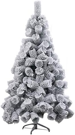 Коледно дърво ZPEE White с Гол дърво, Покрита с Изкуствен Сняг, Навесная Борова коледно Дърво с Метална стойка, Лесно