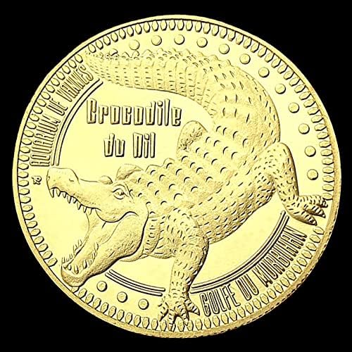 Дънди Крокодила Сувенир Подарък Са Подбрани Позлатена Монета Пеперуда Възпоменателна Монета