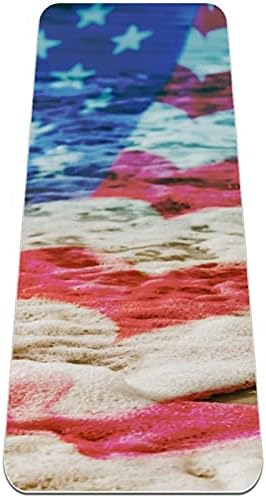 Плажен Американски Флаг, най-килимче за йога, нескользящий бяло килимче за йога, килимче за йога, приятна за кожата TPE