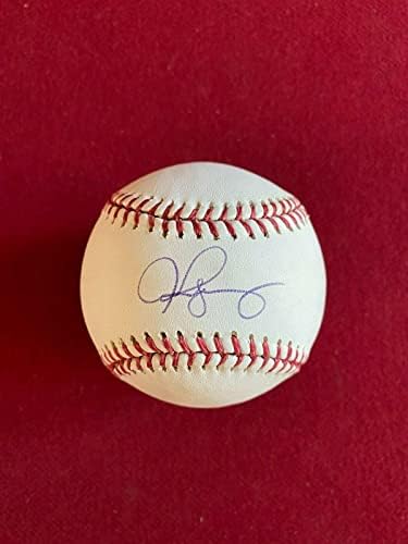 Алекс Родригес с автограф (JSA) Официален бейзболен клуб Ню Йорк Янкис - Бейзболни топки с автографи