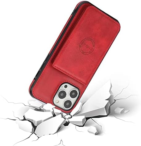 CZKE за iPhone 11Pro Калъф Ретро от Изкуствена Кожа, Сгъваема Флип Калъф За телефон, Защитен Калъф-джобен формат с Твърди Корици с Невидима Магнитна закопчалка, устойчив на
