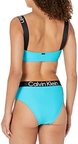 Жена Стандартен Сутиен Calvin Klein с Подвижни Меки Чашки, Еластичен Спускане с Логото и Висока Талия, Комплект от 2