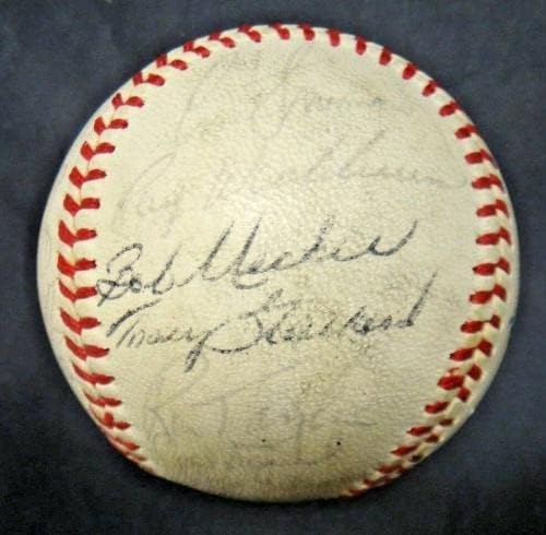 1965 Сейнт Луис Кардиналс Подписаха бейзболен Флуд Карлтън Бойер Гибсън 28 Подписи - и Бейзболни топки с автографи