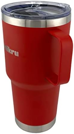Пътна чаша Unikru Rambler обем 30 мл от Неръждаема стомана с вакуумна изолация и магнитен капак (Red)