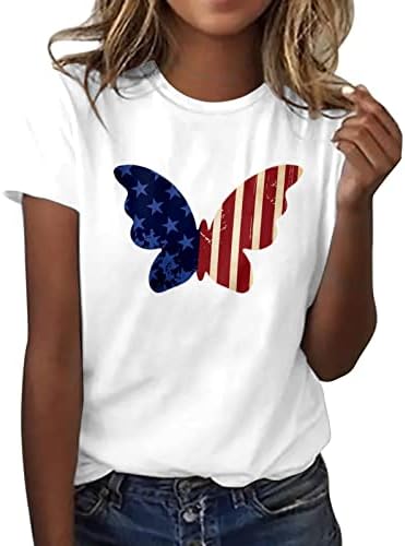 Ризи 4 юли, Женска Тениска С Американския Флаг, Ежедневни Летни Потници, Тениски С Къс ръкав, Райе тай-Дай, Удобна Свободна