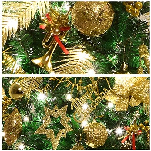 Великолепен комплект Коледни елхи YUMUO, Изкуствена Коледна Бор Премиум-клас с Метална Сгъваема стойка за Празнична украса