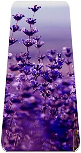 Дебела подложка за йога Siebzeh Lavender Премиум-клас, в екологично Чист Гумена подложка за здраве и фитнес, нескользящий