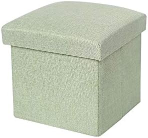 Anncus Многофункционален Сгъваем Стол за съхранение на памук и лен, Кутия за съхранение, Стол за смяна на обувки, Текстилен