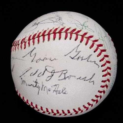 Прекрасни бейзболни топки 1968 година HOFers/Stars с автограф Гуса Гослина, Джо Медвика и Джо Кронина JSA - Бейзболни