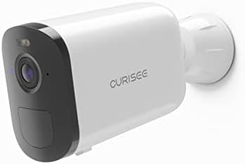 Безжични Външни камери за сигурност CURISEE, Камера, захранван с батерии, Цветно Нощно виждане 2K, двупосочен разговор,