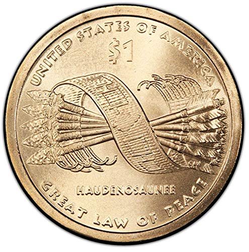 2010 Р Пози. B Сатинировка индианците Сакагавеи Great Law of Peace Избор на долара Необращенный монетен двор на САЩ