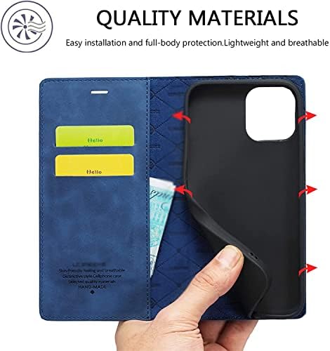 Чанта-портфейл MAALYA за iPhone 14/14 Plus/14 Pro/14 Pro Max с държач за карти, кожен калъф Премиум-клас с магнитна закопчалка, устойчив на удари калъф-награда от TPU с панти капак за те?