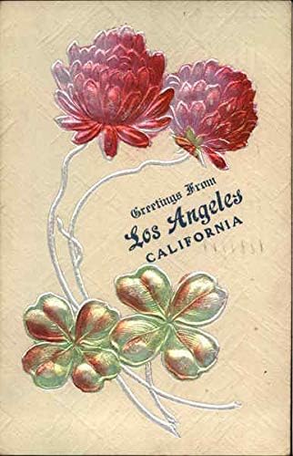 Цветя и Трилистники Лос Анджелис, Калифорния КАЛИФОРНИЯ Оригиналната Антични Картичка 1909 г.