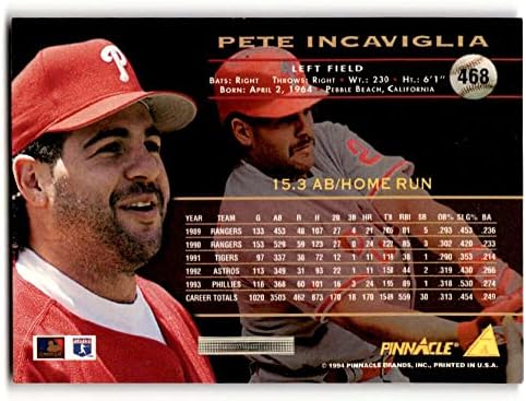1994 Бейзболна картичка Pinnacle 468 Пита Инкавильи от Ню Йорк
