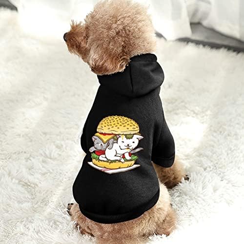 Хамбургер Котка едно Парче Костюм на Куче Костюм за Домашни Дрехи, с Шапка и Аксесоари за Домашни любимци, за Кученца