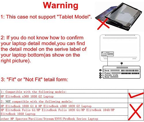 Защитен калъф Alapmk за лаптоп 13,3 HP EliteBook x360 1030 G2 (внимание: не е подходящ за HP EliteBook x360 1020 G2/EliteBook