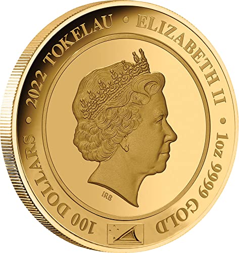 2022 DE Модерна Възпоменателна монета PowerCoin Diana The People Princess 1 Унция Златна монета от 100$ Токелау 2022
