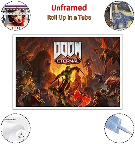 Dooms-Вечният Ультраубивающий Адски Кинжали Плакат Декоративна Живопис на Платното за монтаж на стена Арт Плакати За