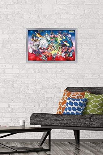 Плакат на стената Trends International Pokemon Mega Evolutions 22.375 x 34, Хотел